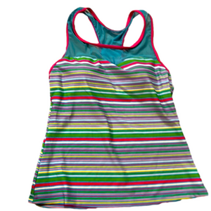 Striped racerback swim top Size medium